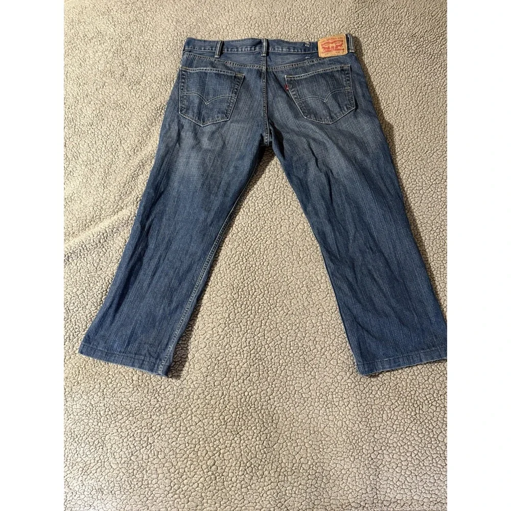 Levi's 559 Jeans Men's 38x30 Blue Light Wash Denim Relaxed Fit Straight Leg